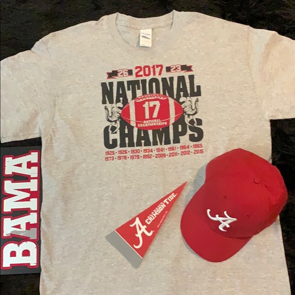 Gildan UA 2017 National Champs L T-shirt Roll Tide - Picture 4 of 4